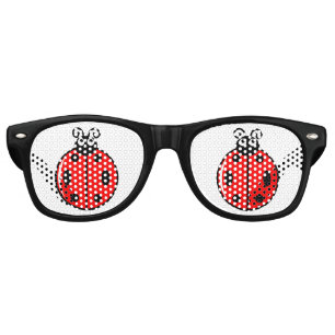 Three Little Ladybugs - Adult Retro Party Shades