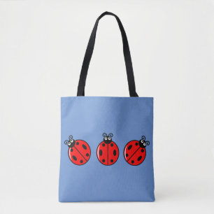 Three Little Ladybugs - All-Over-Print Tote Bag, M Bag