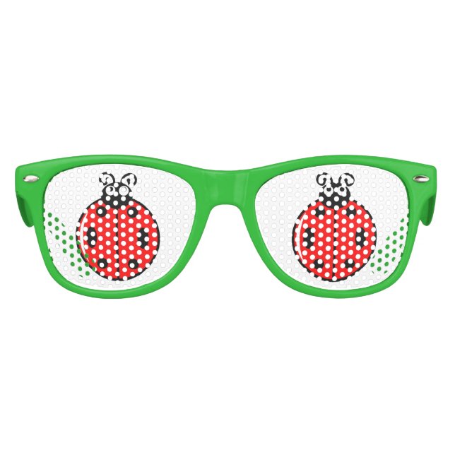 Three Little Ladybugs - Kids Retro Party Shades (Front)