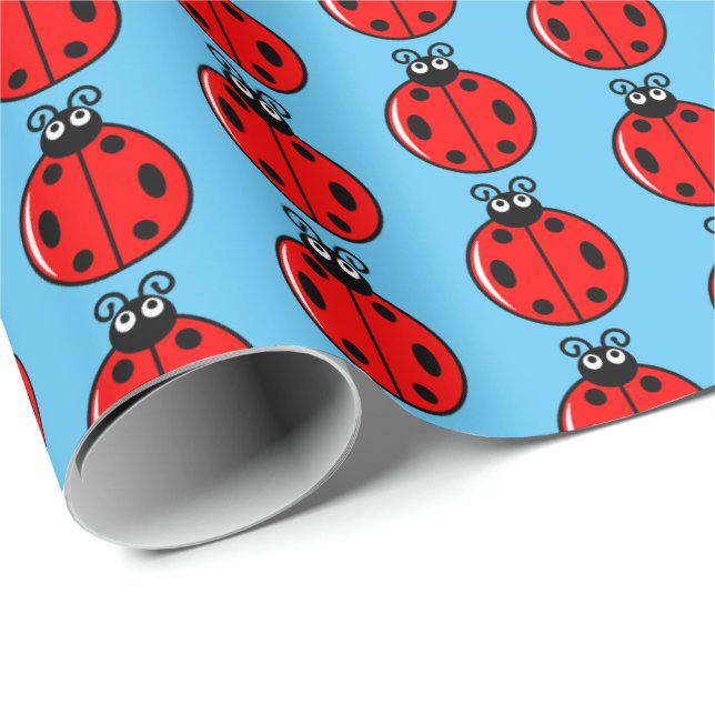 Three Little Ladybugs - Matte Wrapping Paper (Roll Corner)
