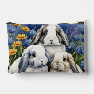 Three Little Lop Bunnies Accessory Pouch