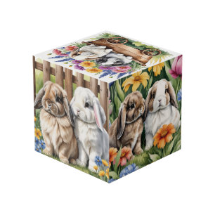 Three Little Lop Bunny Rabbits  Cube