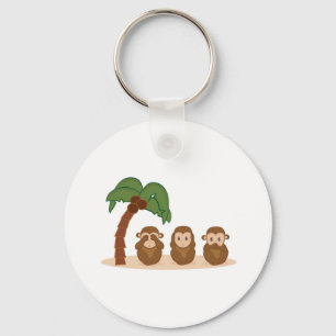 Three little monkeys - três macaquinhos key ring