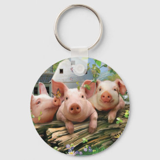 Three Little Pigs Key Ring