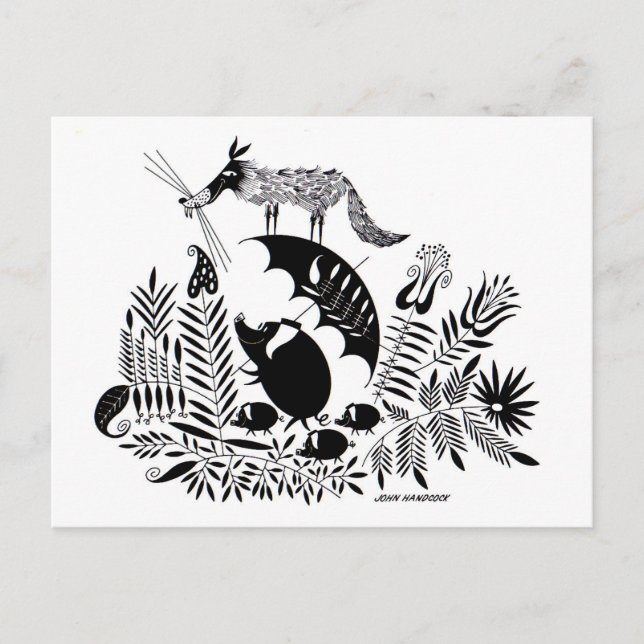 Three Little Pigs Postcard (Front)