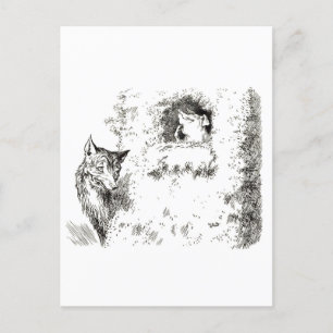 Three Little Pigs: The Second Little Pig Postcard