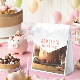 Three Little Pigs-Themed Birthday Favour Boxes