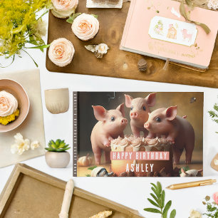 Three Little Pigs-Themed Birthday Guest Book