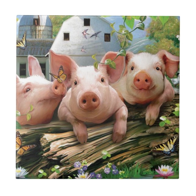 Three Little Pigs Tile (Front)