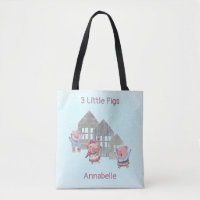 Three Little Pigs with their Houses Personalised