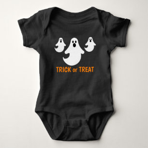 Three Little Trick Or Treat Ghosts Baby Bodysuit