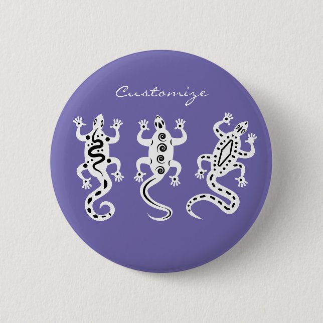 Three Lizards Thunder_Cove Southwest Style 6 Cm Round Badge (Front)