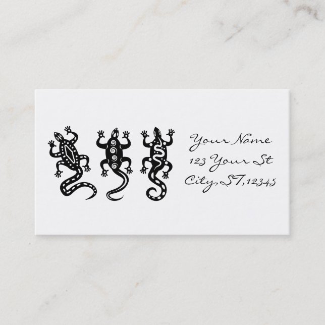 Three Lizards Thunder_Cove Southwest Style Business Card (Front)