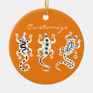 Three Lizards Thunder_Cove Southwest Style Ceramic Tree Decoration