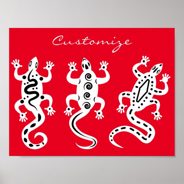 Three Lizards Thunder_Cove Southwest Style Poster (Front)