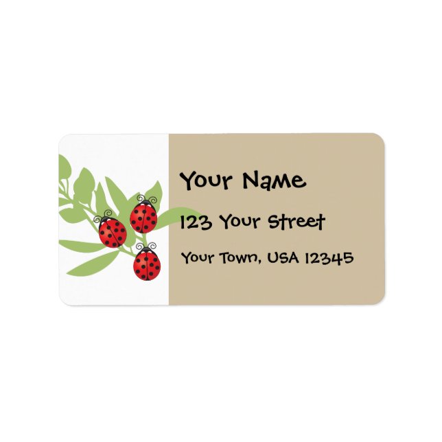 Three Lucky Ladybugs Label (Front)