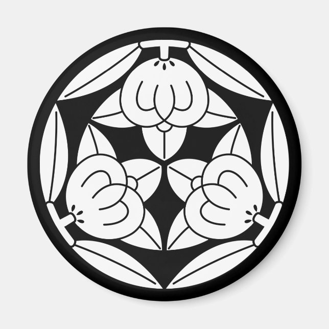 three mandarin oranges magnet (Front)