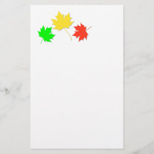 Three maple leaves stationery