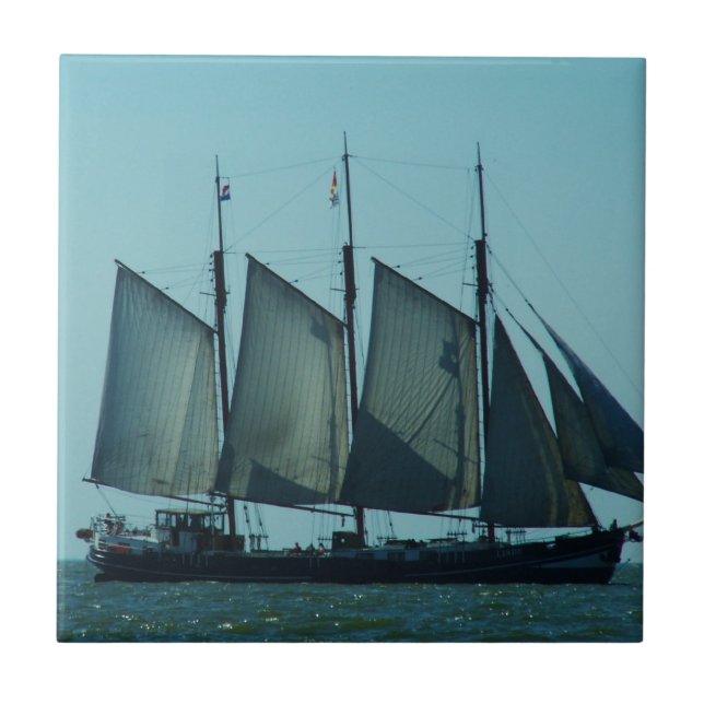 Three masted sailing ship tile (Front)