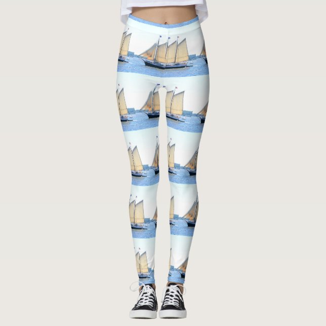 three-masted schooners sailing leggings (Front)