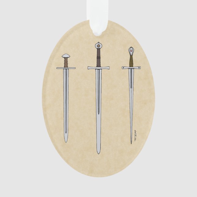 Three Mediaeval Swords 2016 Ornament (Front)