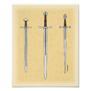 Three Mediaeval Swords 2016 Photo Print