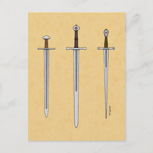 Three Mediaeval Swords 2016 Postcard