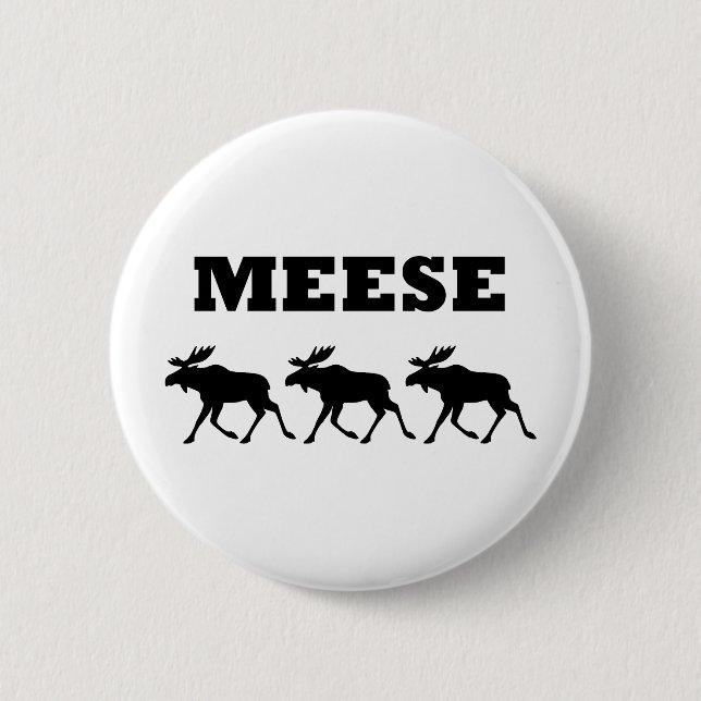 Three Meese Funny 6 Cm Round Badge (Front)