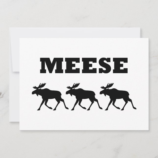 Three Meese Funny Invitation (Front)