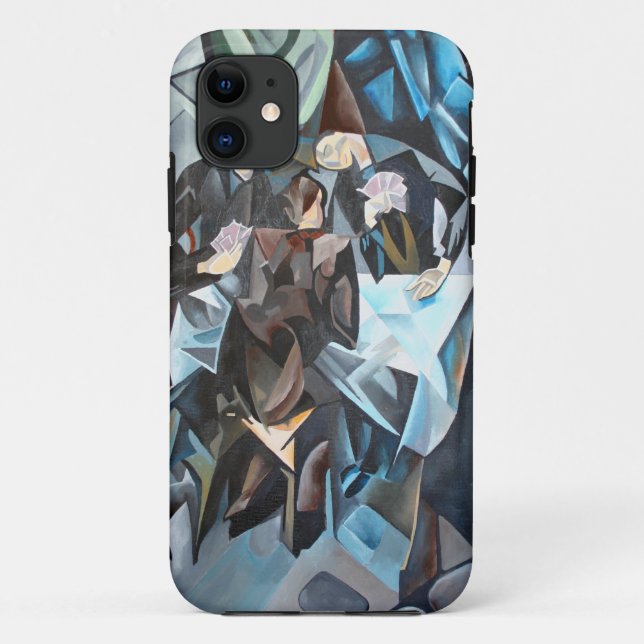 Three Men Playing Cards  Geometric Art After Rockl Case-Mate iPhone Case (Back)