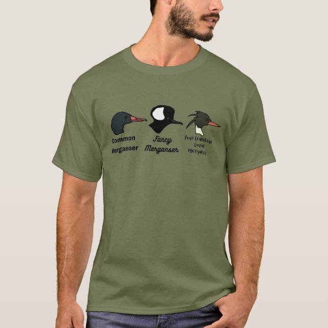 Three Mergansers - Duck Hunting Mato Patos T-Shirt (Front)