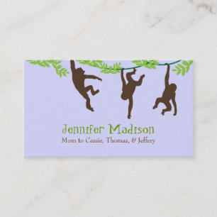Three Monkeys Cute Custom Mummy Card