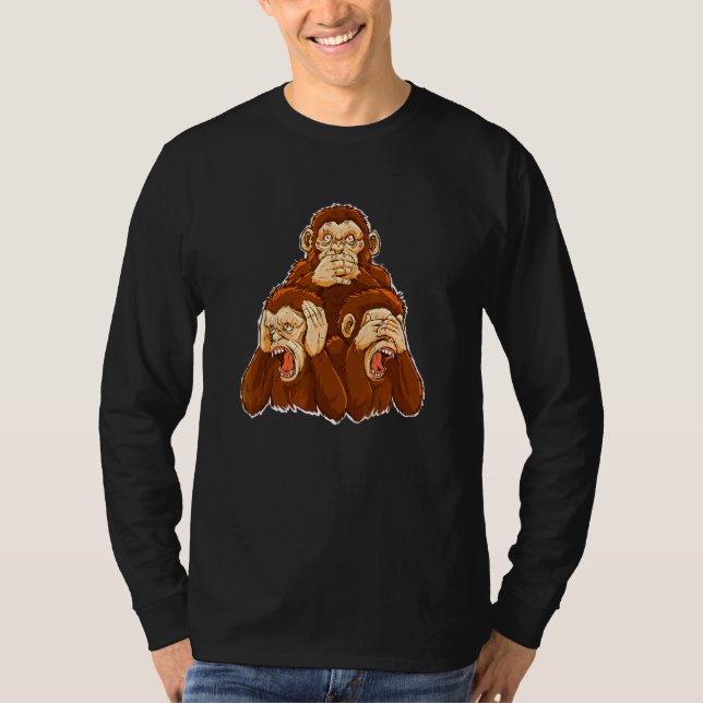 Three Monkeys T-Shirt (Front)