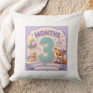 Three Months of Discovery – Baby Milestone Little Cushion