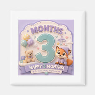 Three Months of Discovery – Baby Milestone Little Magnet