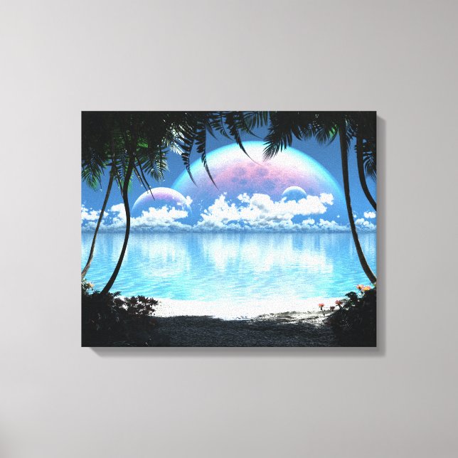 Three Moon Bay (Day) (Triptych) Canvas Print (Front)
