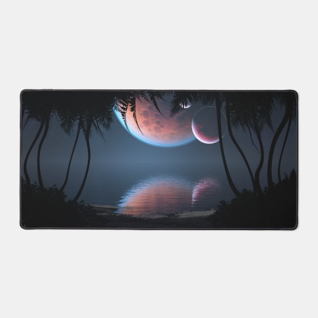 Three Moon Bay (Night) Desk Mat (Front)