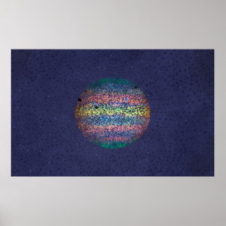 Three Moons Cast Shadows on Jupiter Poster