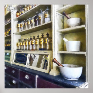 Three Mortar and Pestles in Pharmacy Poster