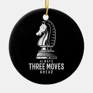 Three Moves Ahead I Chess Matt Game Chess Piece Ceramic Tree Decoration