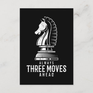 Three Moves Ahead I Chess Matt Game Chess Piece Enclosure Card
