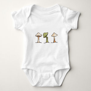 Three Mushrooms Baby Bodysuit