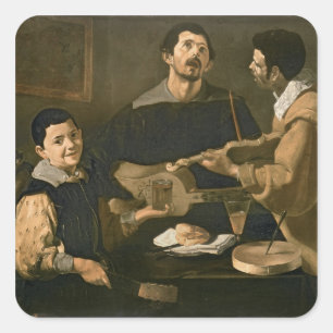 Three Musicians, 1618 Square Sticker