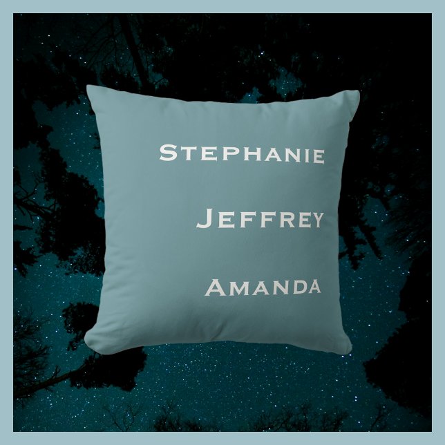 Three Names Powder Blue and White Square Cushion (Creator Uploaded)