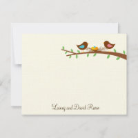 Three New Eggs Flat Thank You Card