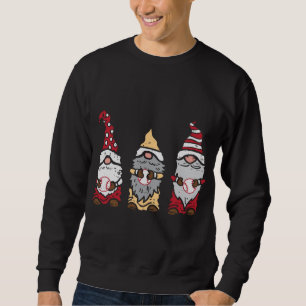Three Nordic Gnomes Baseball Tomte Nisse Player Sweatshirt