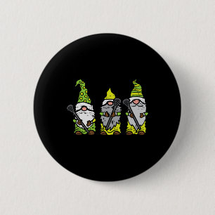 Three Nordic Gnomes Lacrosse Tomte Lax Player Men 6 Cm Round Badge