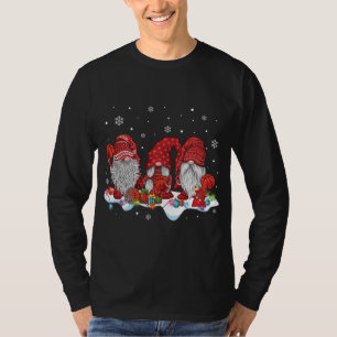 Three Nordic Gnomes Winter Christmas Basketball Lo T-Shirt