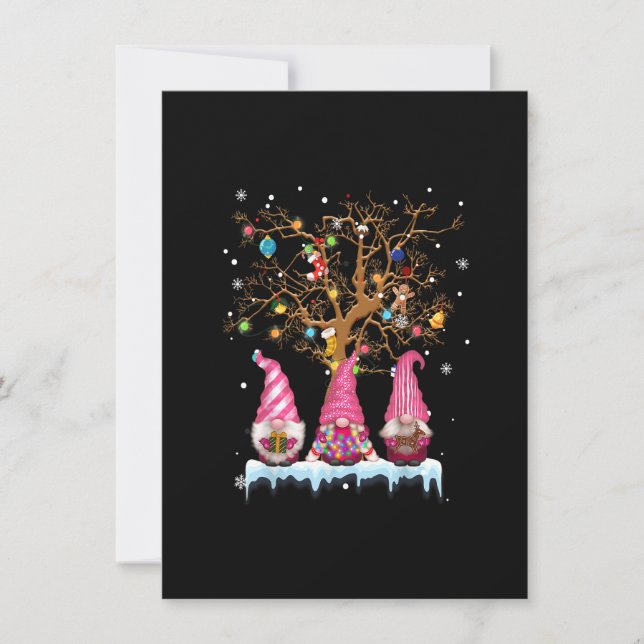 Three Nordic Gnomes Winter Christmas Swedish Elves Invitation (Front)