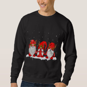 Three Nordic Gnomes Winter Christmas Swedish Elves Sweatshirt